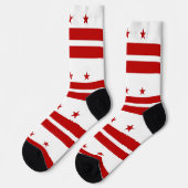 Frauen Socken mit Flagge von Washington DC, USA. (Linkes Detail)