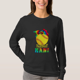 Frauen Softball Nani Gefärbte Krawatte Softball Mo T-Shirt