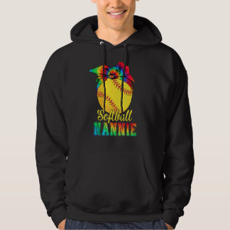 Frauen Softball Nannie Gefärbte Krawatte Softball  Hoodie