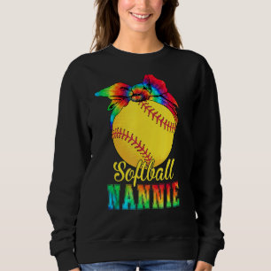 Frauen Softball Nannie Gefärbte Krawatte Softball  Sweatshirt