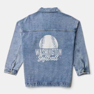 Frauen Softball Player Softballer Girl Sport Washi Jeansjacke