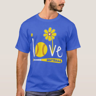 Frauen Softball s foreen Mädchen Ich liebe Softbal T-Shirt