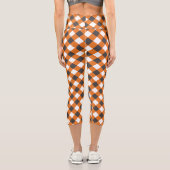 Frauen Sommer Kariert Gingham Kleidung Capri Leggings (Rückseite)