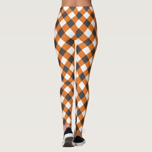 Frauen Sommer Kariert Gingham Kleidung Leggings (Rückseite)