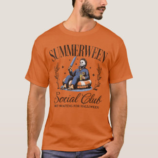 Frauen Sommerween Social Club Halloween im Sommer T-Shirt