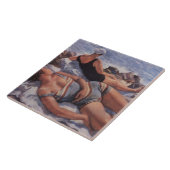 Frauen Sonnenbaden am Strand (von Serebriakova) Fliese (Seite)