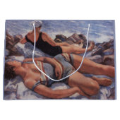Frauen Sonnenbaden am Strand (von Serebriakova) Große Geschenktüte (Vorderseite)