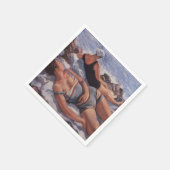 Frauen Sonnenbaden am Strand (von Serebriakova) Serviette (Ecke)