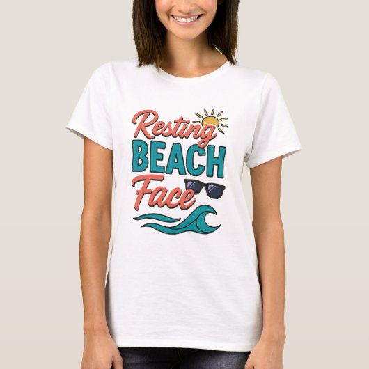 Frauen Spaß Beach Vibes T- Shirt/ Top (Vorderseite)