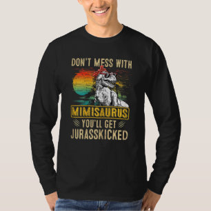 Frauen Spaß Frauen Retro Mimisaurus Dinosaur Rex M T-Shirt