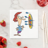 Frauen spielen Darts Serviette (Beispiel)