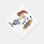 Frauen spielen Darts Serviette (Ecke)