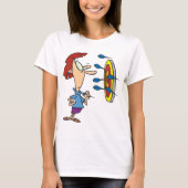 Frauen spielen Darts T - Shirt (Vorderseite)