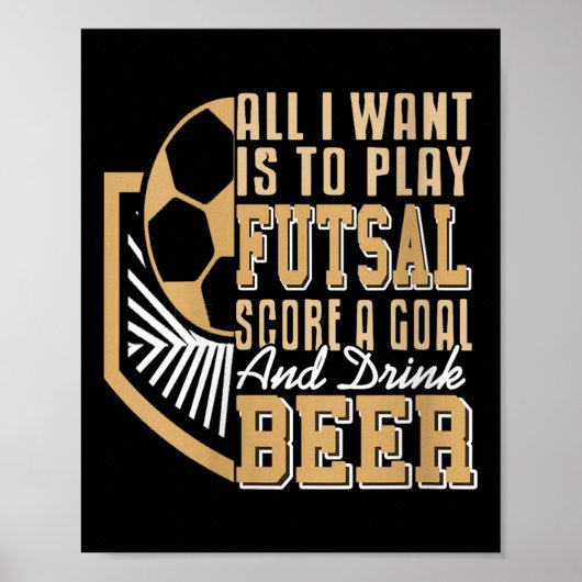 Frauen spielen Futsal-Score-Ziele und entspannen s Poster (Vorne)