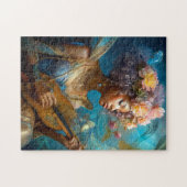 Frauen spielen Lute American Fantasy Art Puzzle (Horizontal)