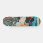 Frauen spielen mit Cat Vintag Japanisch Skateboard (Horizontal)