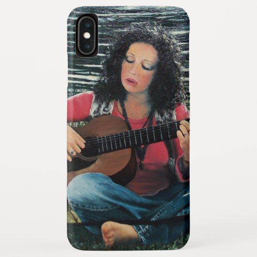 Frauen spielen Musik mit akustischer Gitarre Case-Mate iPhone Hülle (Rückseite)