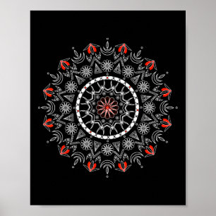 Frauen Spirituelle Blume Männer Mandala Yoga Medit Poster