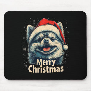 Frauen Spitz Weihnachtsmannmütze Frohe Weihnachten Mousepad