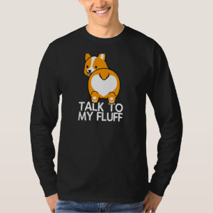 Frauen sprechen mit meinem Fluff Dog Mama Dog Papa T-Shirt