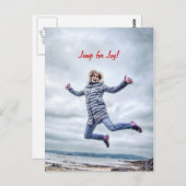 Frauen springen für Freude Postkarte (Vorne/Hinten)