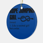 Frauen springen in Girl Definition Rope Jumping Keramik Ornament (Links)