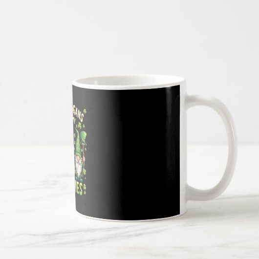 Frauen St. Patrick’s Day Glücks Shamrock Gnom Iris Kaffeetasse (Rechts)