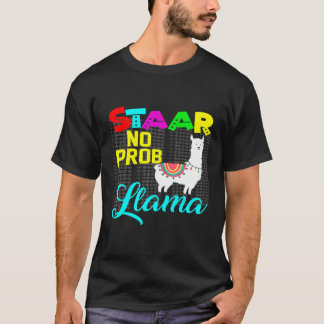 Frauen Staar Testtag Kein Problem Lama Lehrer Prüf T-Shirt