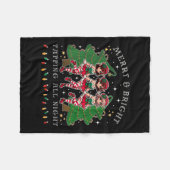 Frauen Stach Tanz und seien frohe Weihnachts-Elf-D Fleecedecke (Vorderseite (Horizontal))