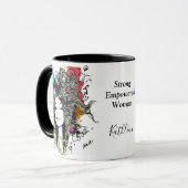 Frauen stark ermächtigt personalisieren tasse (Vorderseite Links)