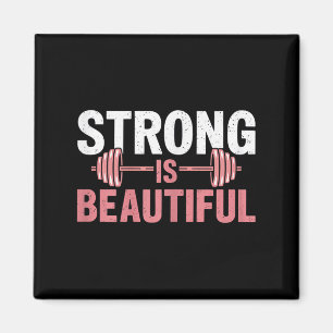 Frauen Stark Ist Schön Gym Fitness Motivation Magnet