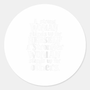 Frauen Starke Frauen stehen feministischer T-T-Shi Runder Aufkleber