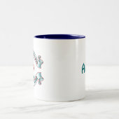 Frauen stärken Frauen, Frauen, Frauen Zweifarbige Tasse (Mittel)