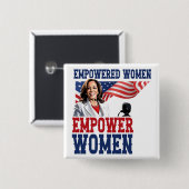 Frauen stärken Frauen Kamala Harris Button (Vorne & Hinten)