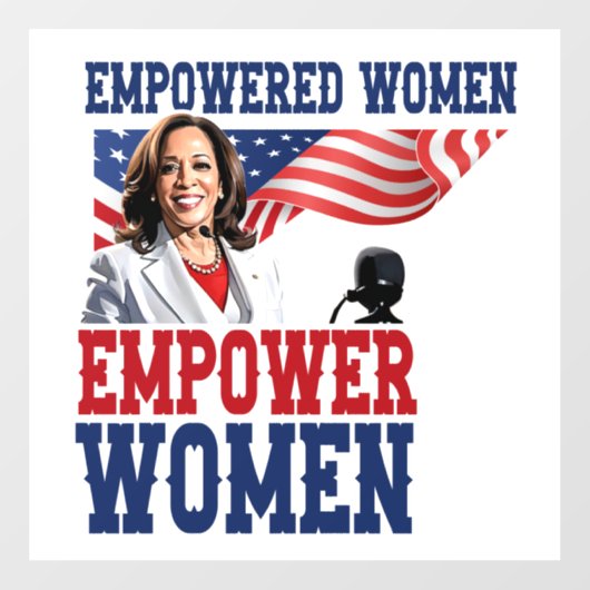 Frauen stärken Frauen Kamala Harris Fensteraufkleber (Blatt)