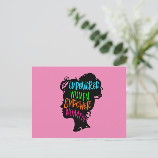 Frauen stärken postkarte (Stehend Vorderseite)