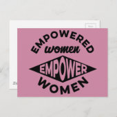 Frauen stärken postkarte (Vorne/Hinten)