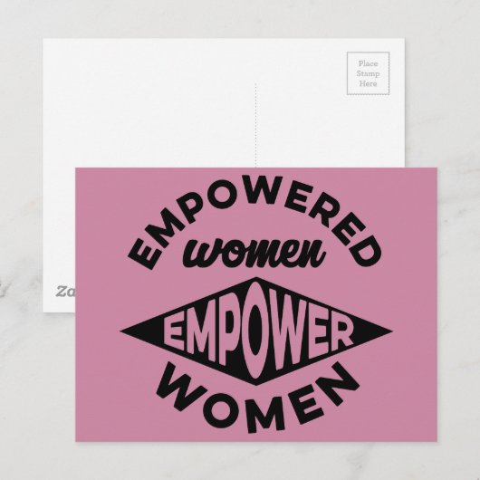 Frauen stärken postkarte (Vorne/Hinten)