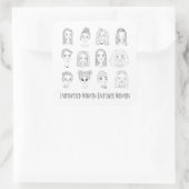 Frauen stärken quadratischer aufkleber (Tasche)