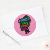 Frauen stärken runder aufkleber (Umschlag)