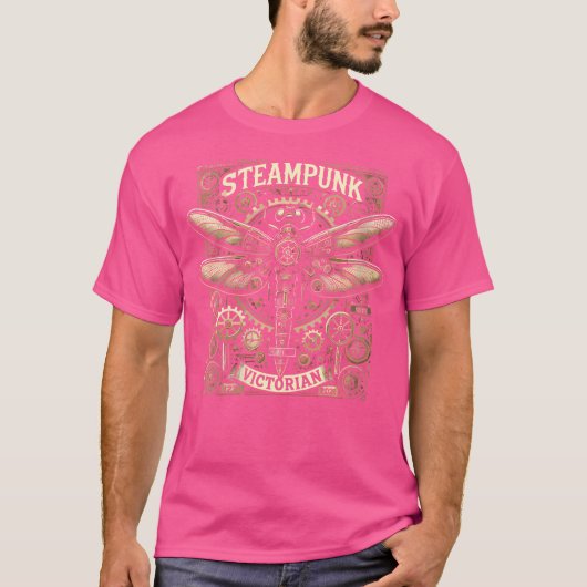 Frauen Steampunk Dragonfly Viktorianisch Art Mecha T-Shirt (Vorderseite)