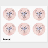 Frauen-Sticker Runder Aufkleber (Blatt)