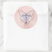 Frauen-Sticker Runder Aufkleber (Tasche)
