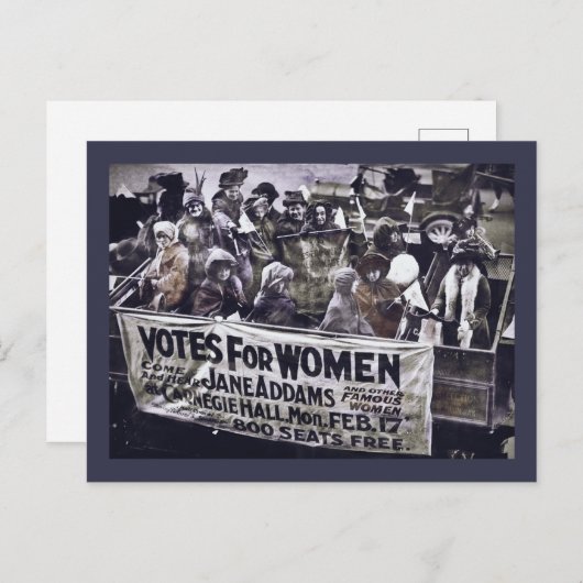 Frauen-Stimme Feiertagspostkarte (Vorne/Hinten)