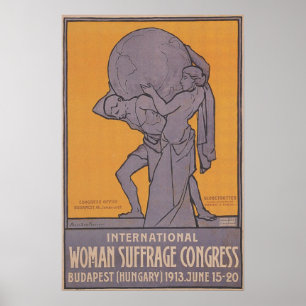Frauen-Stimmrecht-Kongress-Plakat 1913 Poster