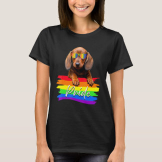 Frauen Stolz Dachshund Hund Lgbt Gay Les Unterstüt T-Shirt
