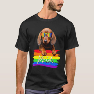 Frauen Stolz Dachshund Hund Lgbt Gay Les Unterstüt T-Shirt