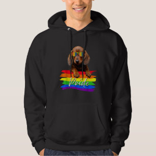 Frauen Stolz Dackel Dog Lgbt Gay Les Supporter F Hoodie