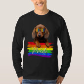 Frauen Stolz Dackel Dog Lgbt Gay Les Supporter F T-Shirt (Vorderseite)