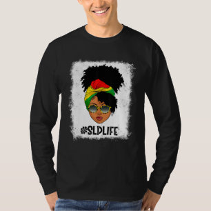 Frauen Stolz SLP Leben Afro Unordentlicher Knoten  T-Shirt